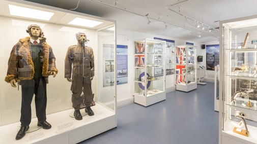 Photo of the exhibitions in the  RAF Defford Museum